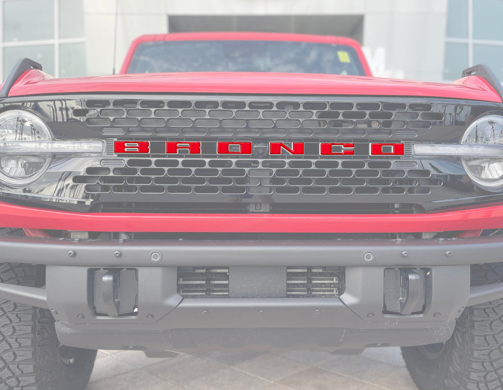Front Grille Letter Overlays Fits 2021-2024 Ford Bronco