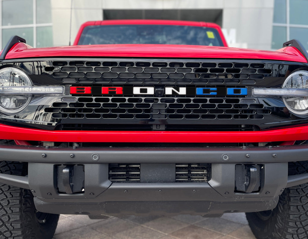 Front Grille Letter Overlays Fits 2021-2024 Ford Bronco