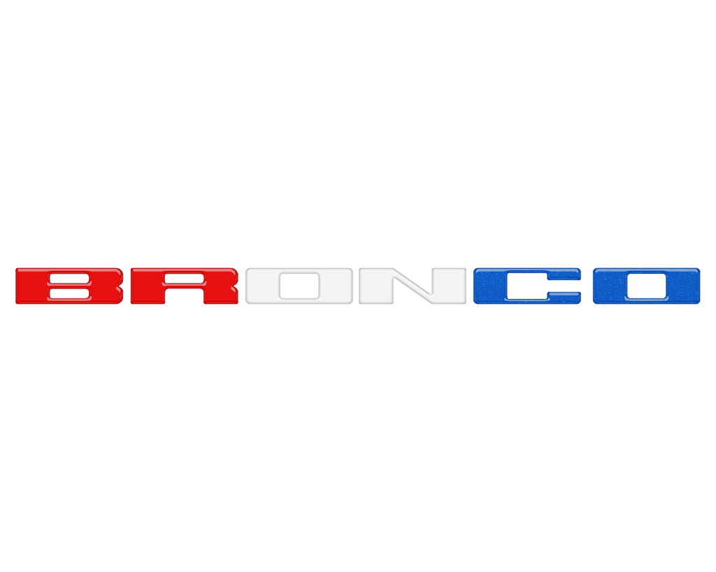 Front Grille Letter Overlays Fits 2021-2026 Ford Bronco