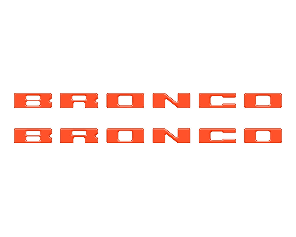 Bronco Running Board Letter Inserts/Overlays Fits 2021-2026 Ford Bronco