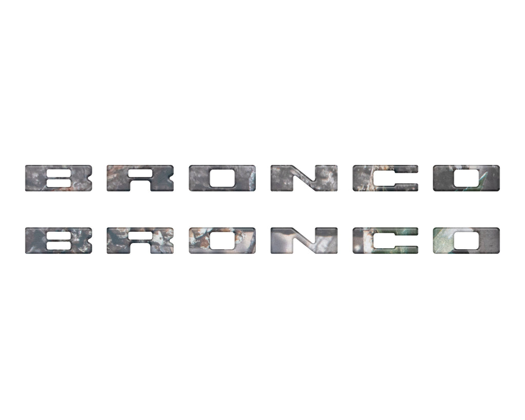 Bronco Running Board Letter Inserts/Overlays Fits 2021-2026 Ford Bronco