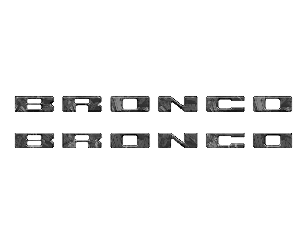 Bronco Running Board Letter Inserts/Overlays Fits 2021-2026 Ford Bronco