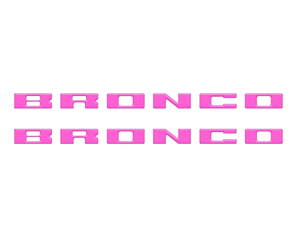 Bronco Running Board Letter Inserts/Overlays Fits 2021-2026 Ford Bronco