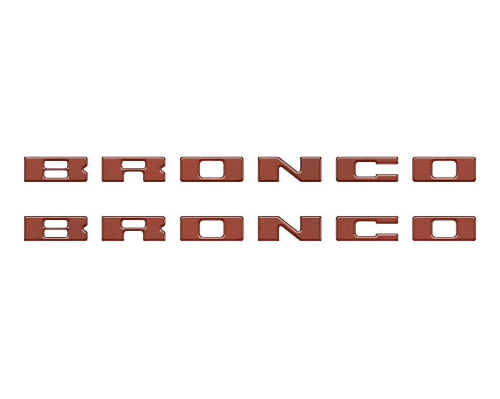 Bronco Running Board Letter Inserts/Overlays Fits 2021-2026 Ford Bronco