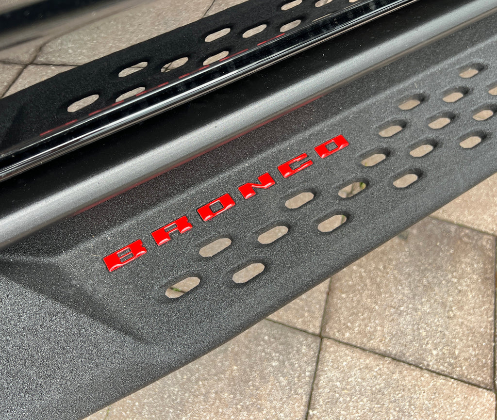 Bronco Running Board Letter Inserts/Overlays Fits 2021-2026 Ford Bronco