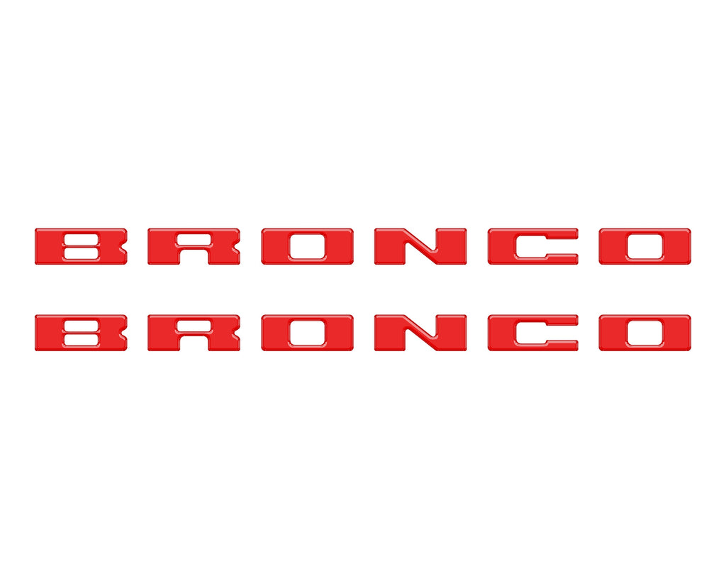 Bronco Running Board Letter Inserts/Overlays Fits 2021-2026 Ford Bronco