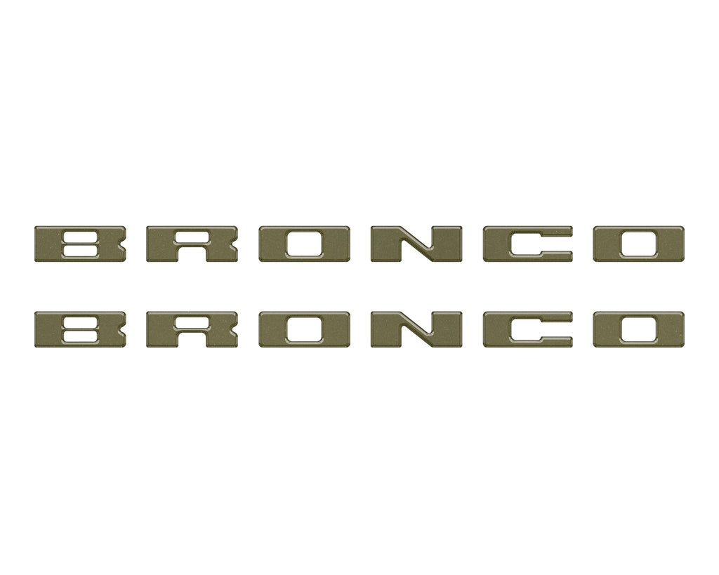 Bronco Running Board Letter Inserts/Overlays Fits 2021-2026 Ford Bronco