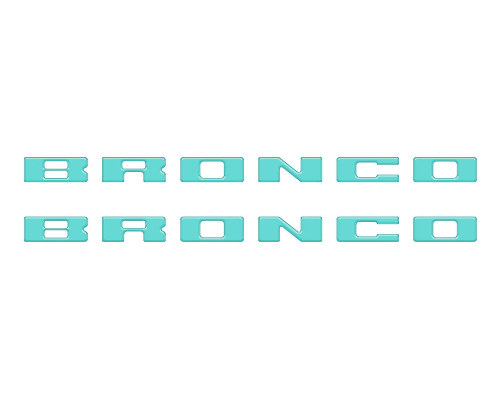 Bronco Running Board Letter Inserts/Overlays Fits 2021-2026 Ford Bronco