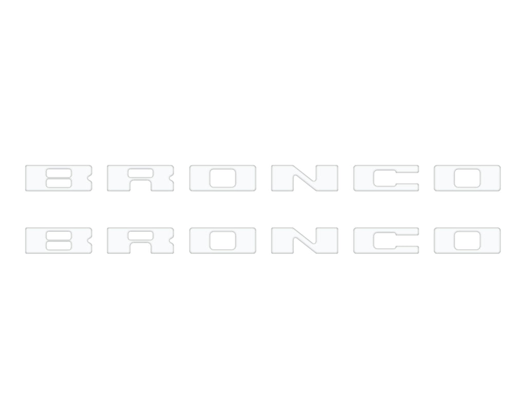 Bronco Running Board Letter Inserts/Overlays Fits 2021-2026 Ford Bronco