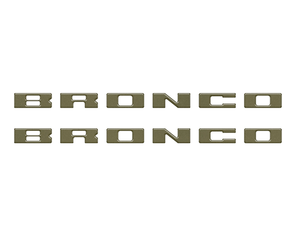 Bronco Running Board Letter Inserts/Overlays Fits 2021-2026 Ford Bronco