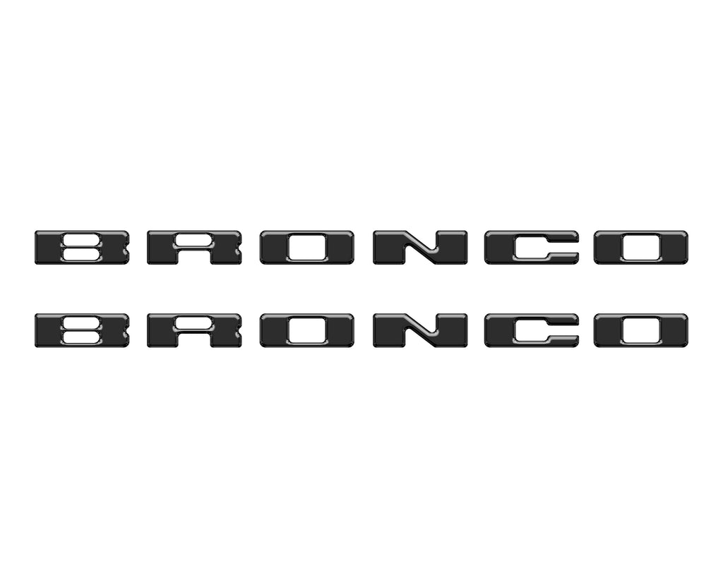 Rear Mudflap Letter Inserts Fits 2021-2026 Ford Bronco & Bronco Sport