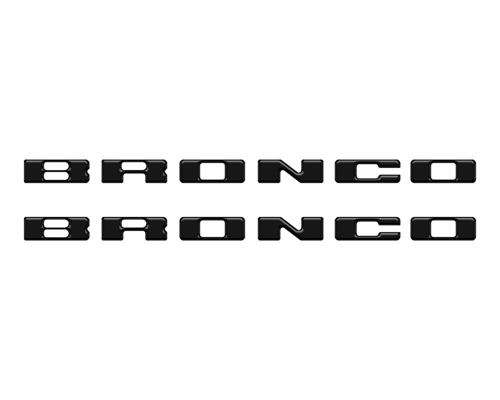 Rear Mudflap Letter Inserts Fits 2021-2026 Ford Bronco & Bronco Sport