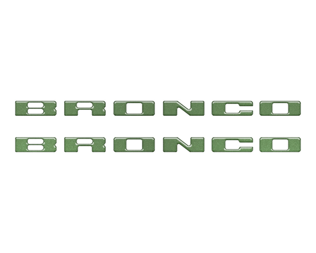 Rear Mudflap Letter Inserts Fits 2021-2026 Ford Bronco & Bronco Sport