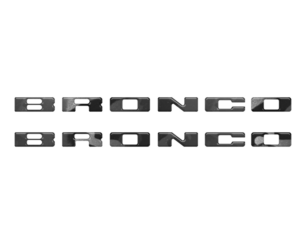 Rear Mudflap Letter Inserts Fits 2021-2026 Ford Bronco & Bronco Sport