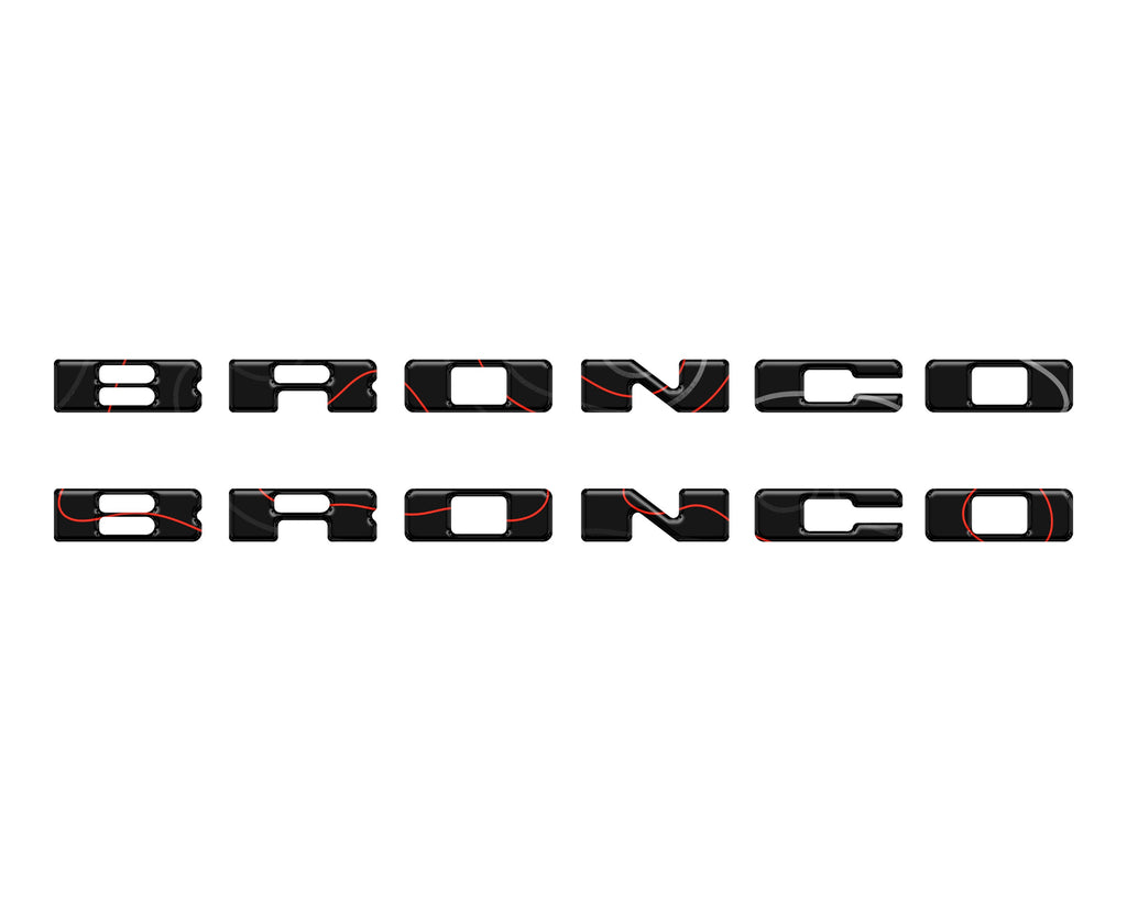 Rear Mudflap Letter Inserts Fits 2021-2026 Ford Bronco & Bronco Sport