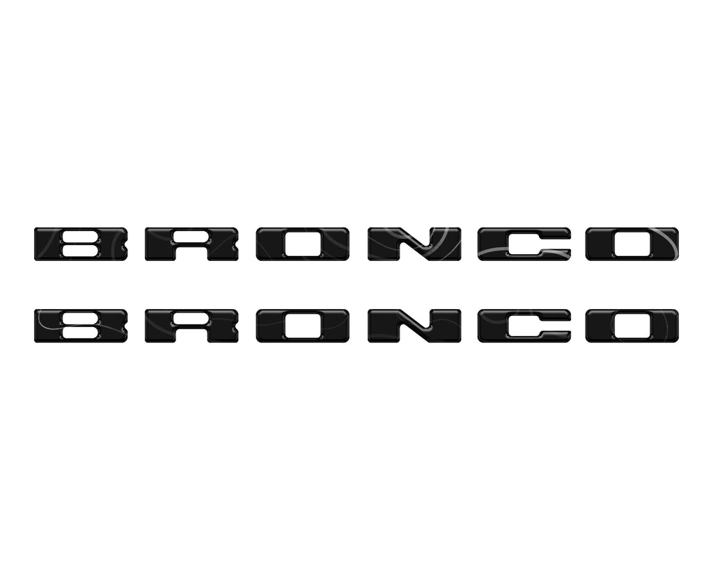 Rear Mudflap Letter Inserts Fits 2021-2026 Ford Bronco & Bronco Sport