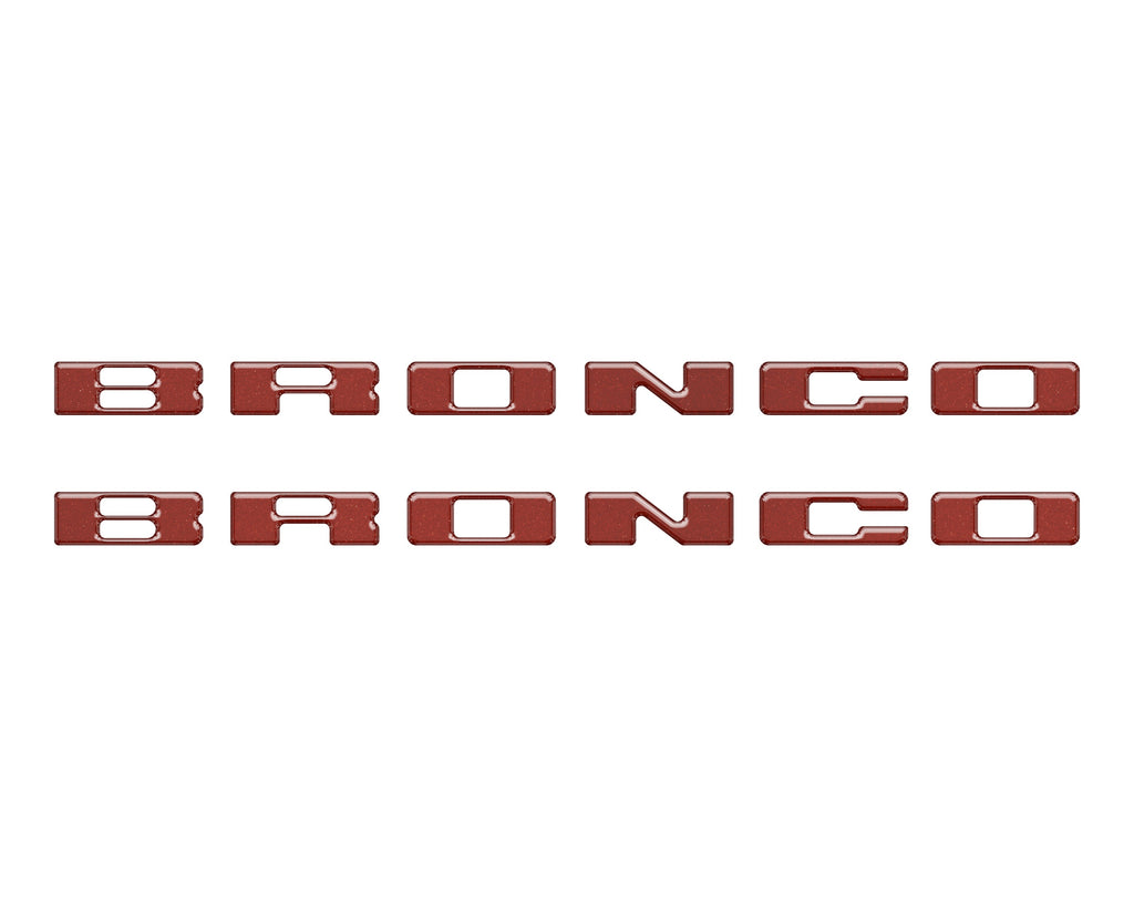Rear Mudflap Letter Inserts Fits 2021-2026 Ford Bronco & Bronco Sport