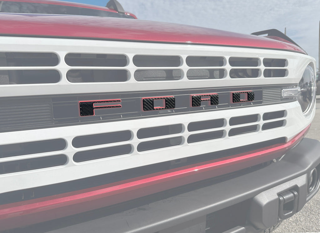 Bronco Heritage Grille Letter Overlays Fits 2023-2026 Ford Bronco