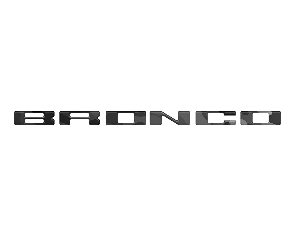 Roof Cross Bar Support Letter Overlays Fits 2022-2025 Ford Bronco
