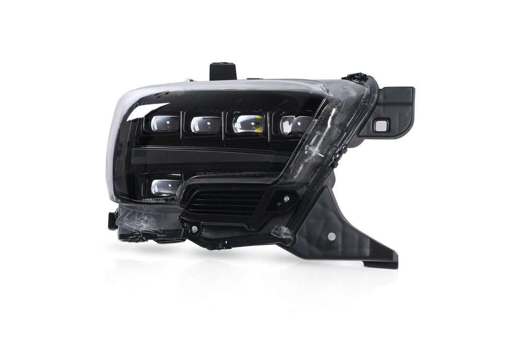 Attica Apex Series Tacoma headlight inner side view with LED projectors