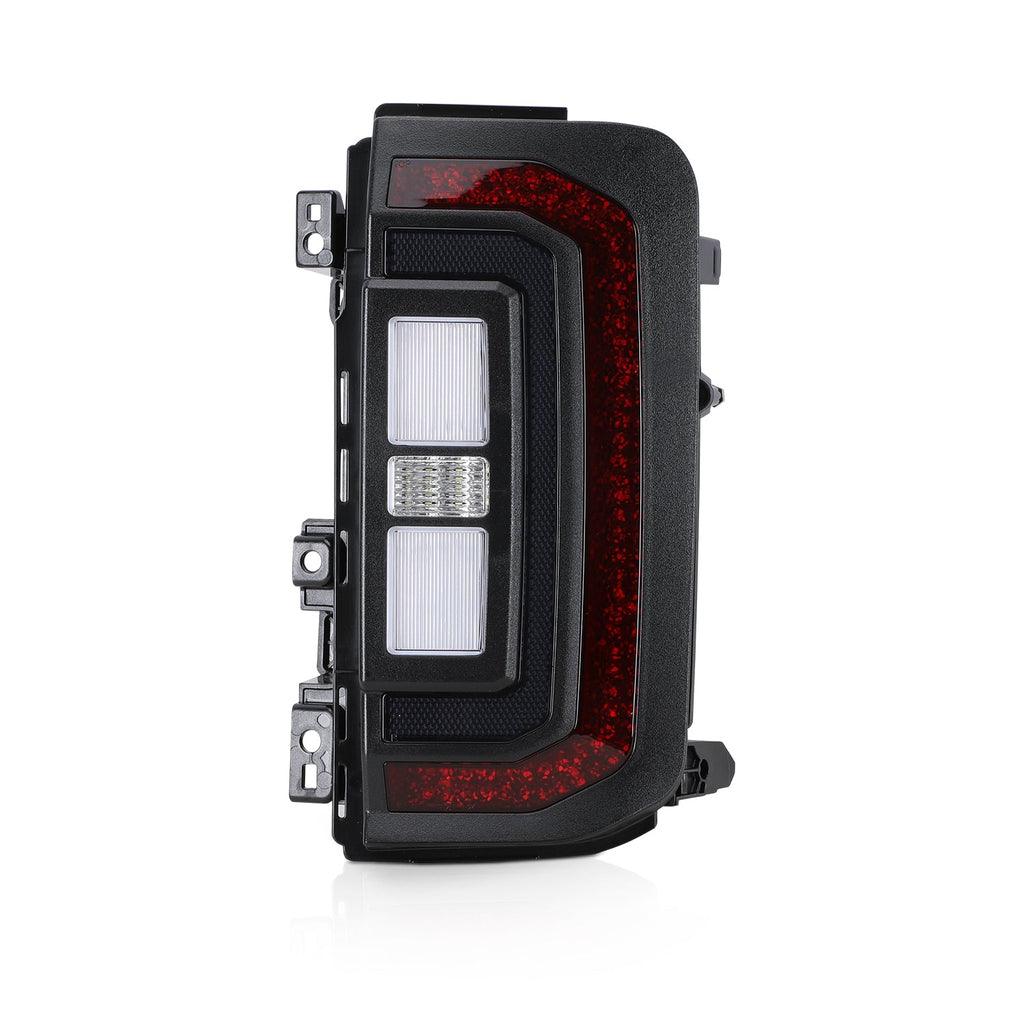 Attica 4x4 Sol Series LED tail light for 2021-2026 Ford Bronco, Red/Smoke lens, front view