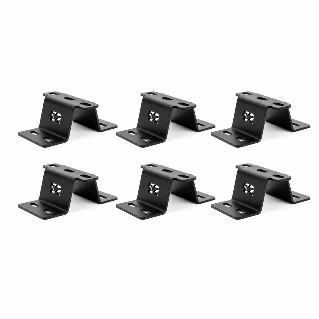 Six Cali Raised LED bed rack tent riser mounts for overland bed racks