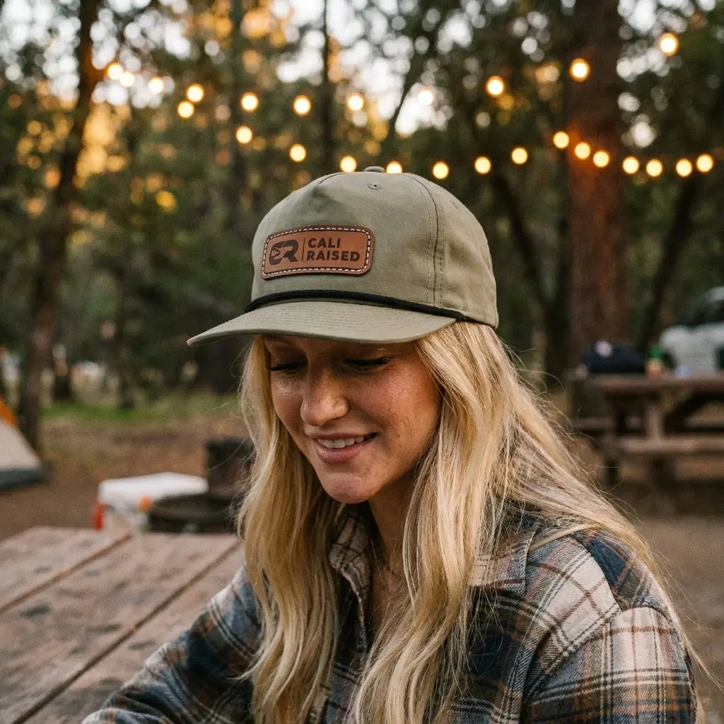 Cali Raised Soft-Structured 5 Panel Rope Hat