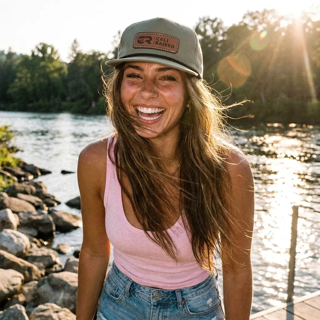 Cali Raised Soft-Structured 5 Panel Rope Hat