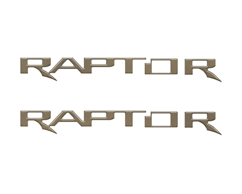 Ford F-150 and Bronco Raptor hood cowl emblem insert kit detail