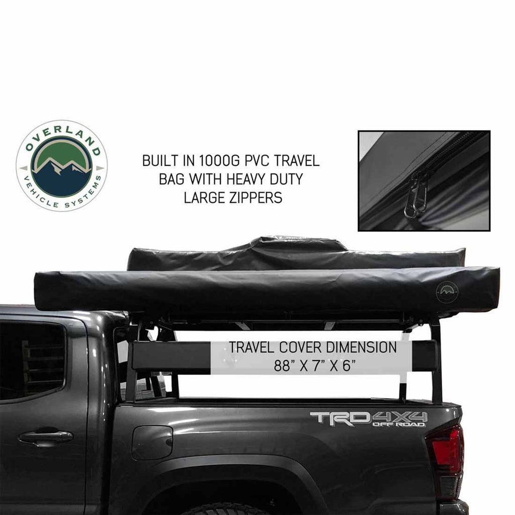 HD Nomadic 180 Degree Awning - Dark Grey with Black Travel Cover Universal