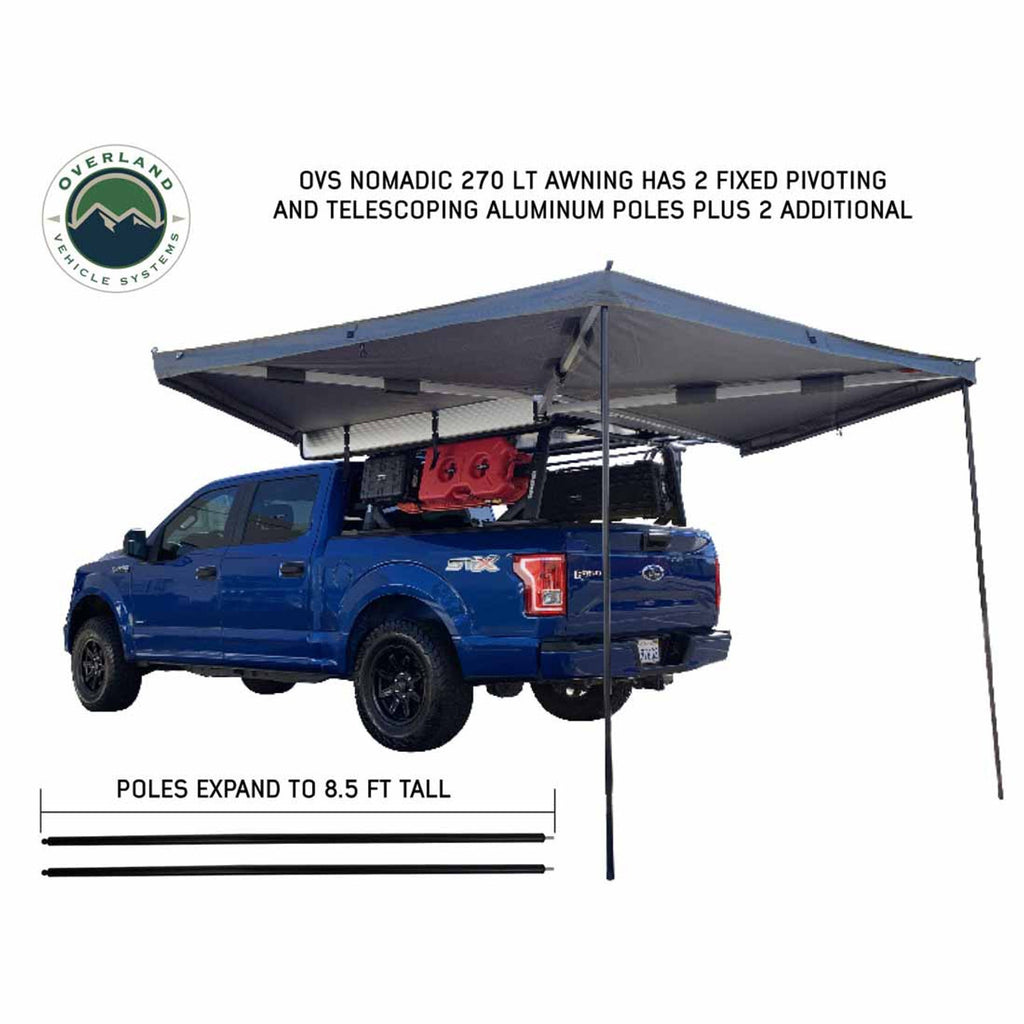 HD Nomadic 270 LT Awning - Dark Gray With Black Travel Cover Universal