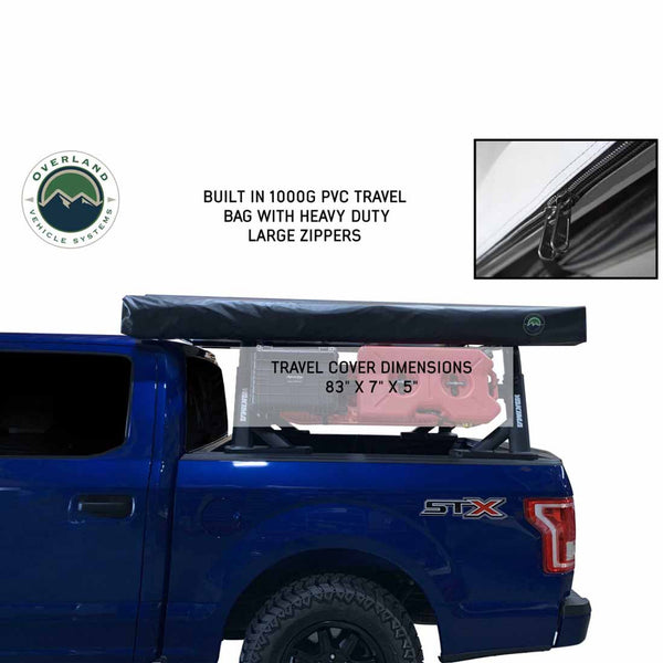 HD Nomadic 270 LT Awning - Dark Gray With Black Travel Cover Universal