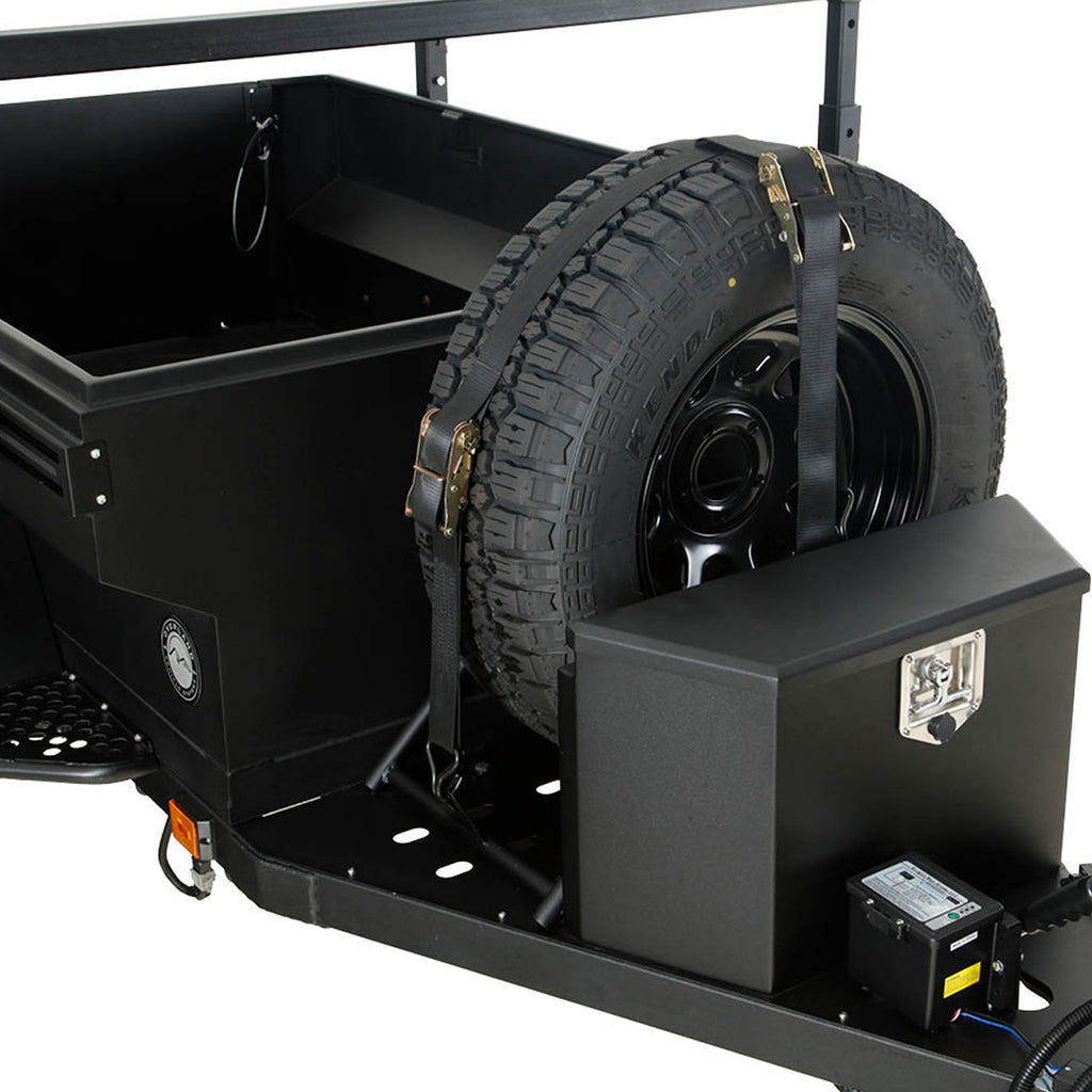 Spare Tire Carrier for Off-Road Trailer - Heavy-Duty Swing-Out Mount | OVS