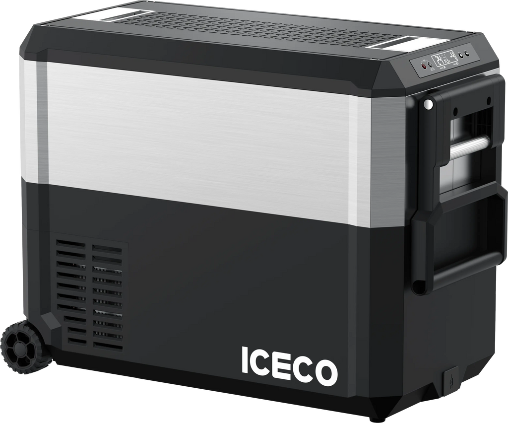 JP50 Pro Dual Zone Wheeled Portable Freezer With Cover - Silver | ICECO | 50 LT