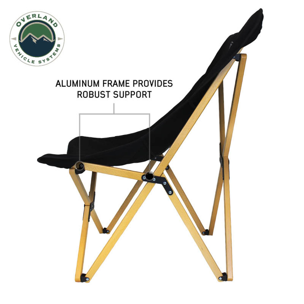 Kick It Wooden Camp Chair - Wood Base & Storage Bag