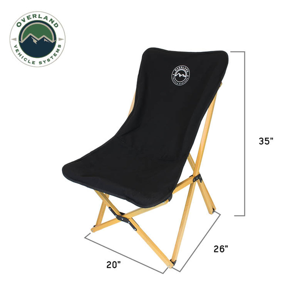 Kick It Wooden Camp Chair - Wood Base & Storage Bag