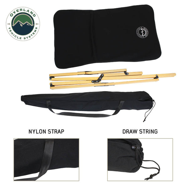 Kick It Wooden Camp Chair - Wood Base & Storage Bag