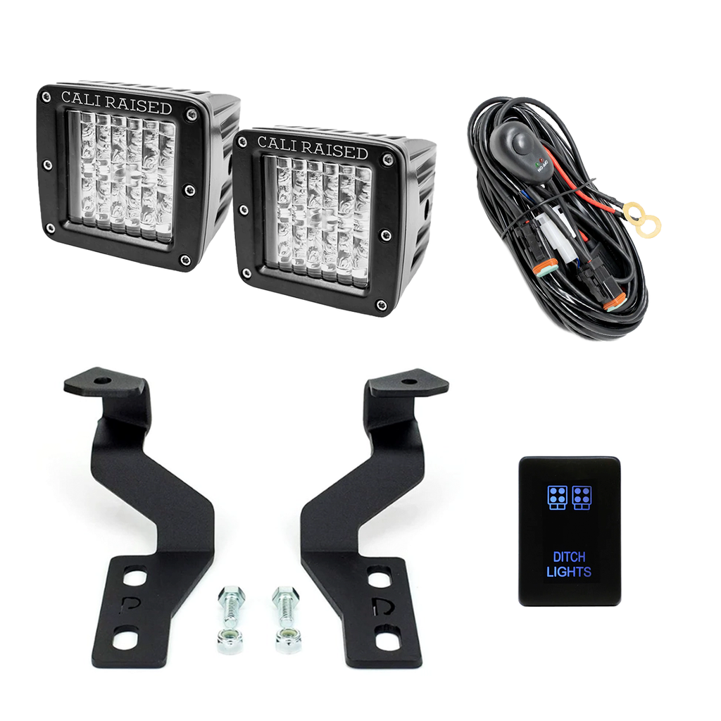 Low Profile Ditch Light Brackets Kit For 2014-2021 Toyota Tundra