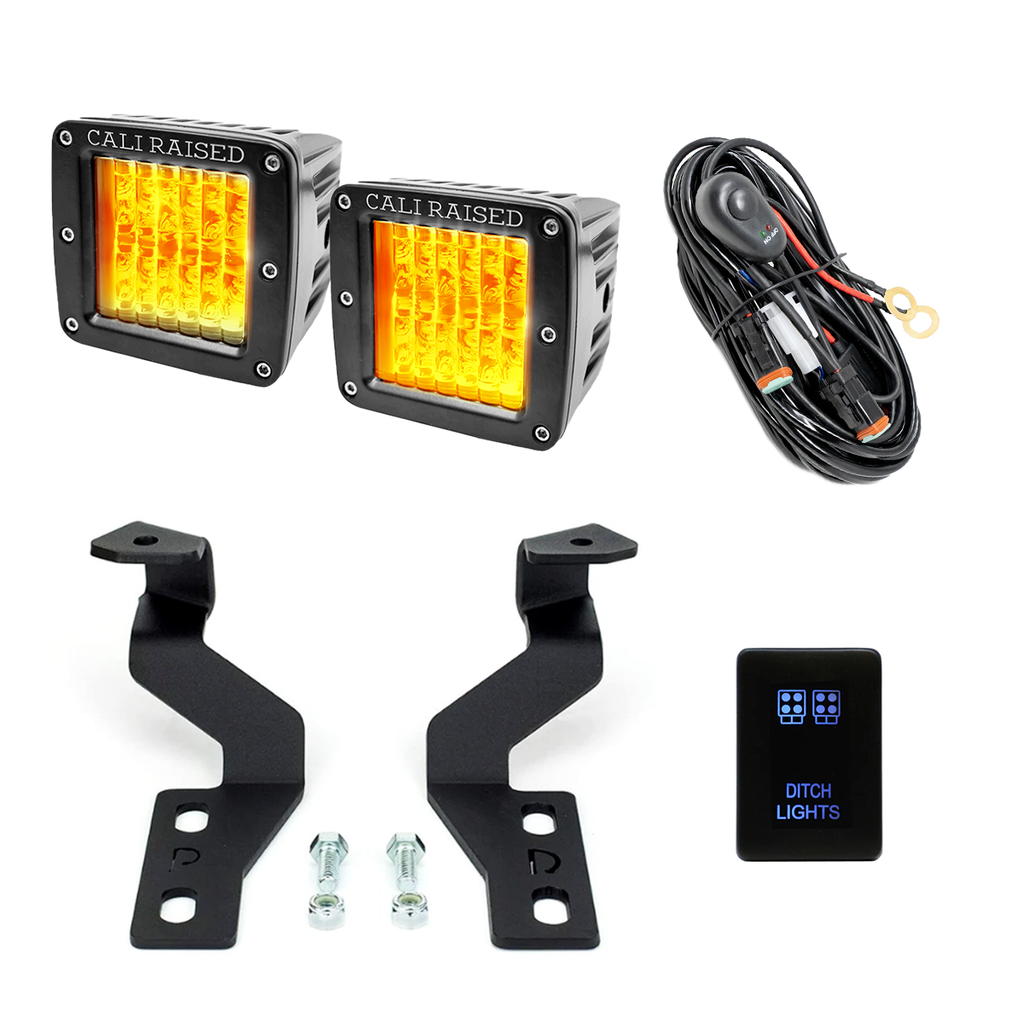 Low Profile Ditch Light Brackets Kit For 2014-2021 Toyota Tundra