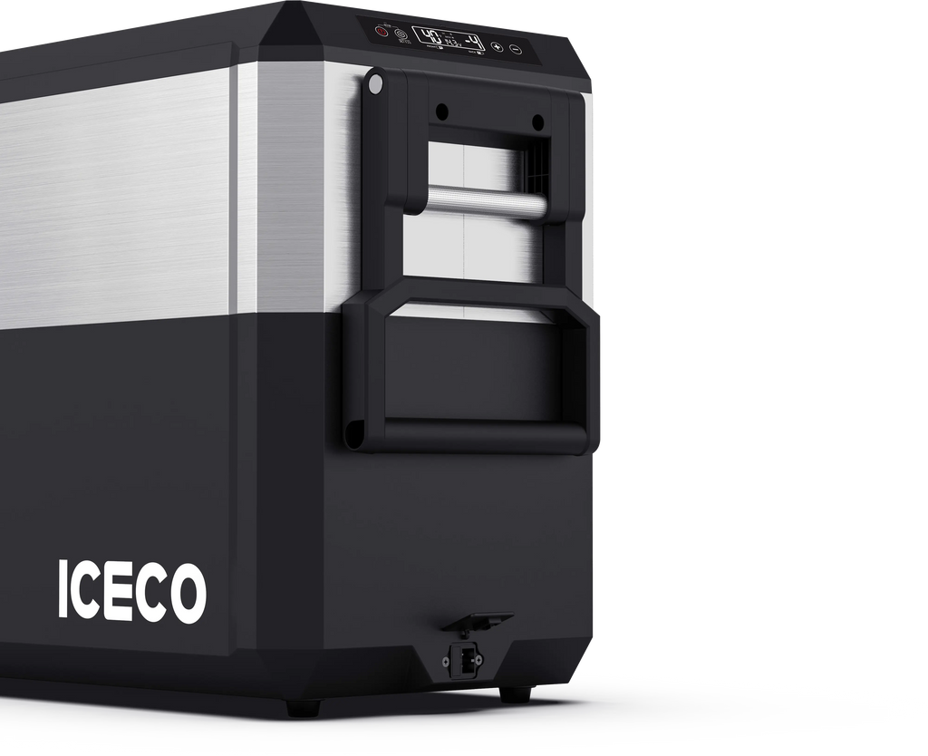 JP50 Pro Dual Zone Wheeled Portable Freezer With Cover - Silver | ICECO | 50 LT