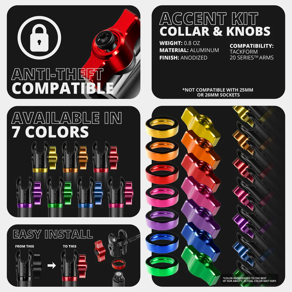 DuraLock™ 20 Series | Aluminum Tube Arm | Dual 20mm Anti-Theft Sockets