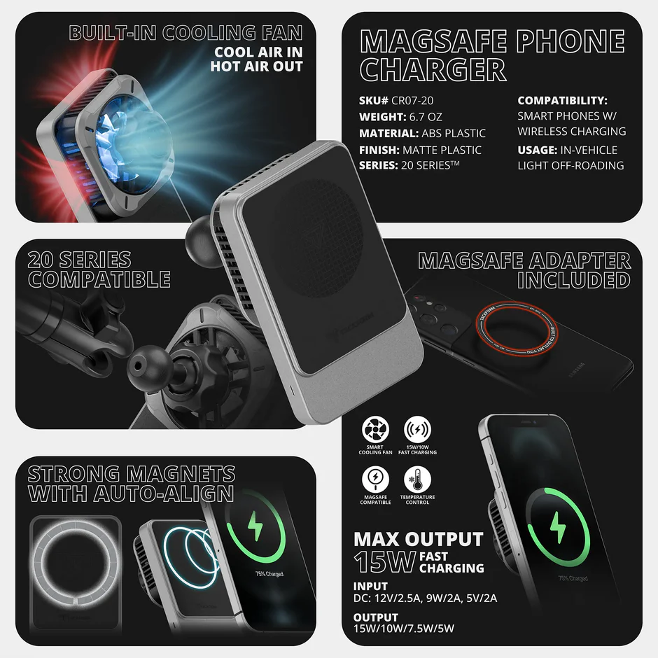 MagSafe Wireless Charging Phone Holder | TRAXX™ - Slim Track Base | 3.5