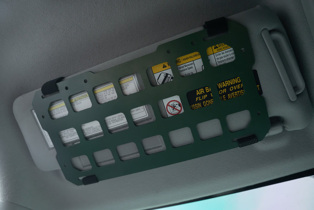 Tacoma Lifestyle Aluminum Sun Visor Molle Panel