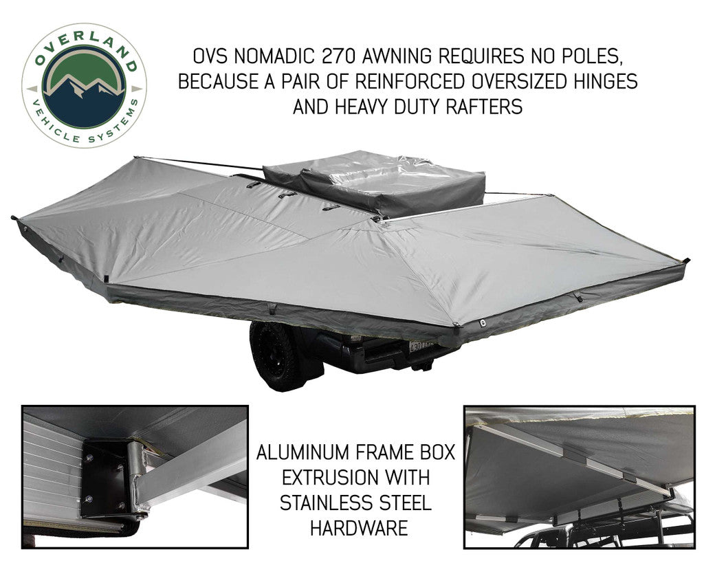 OVS Nomadic Awning 270 Dark Gray Cover With Black Cover Universal