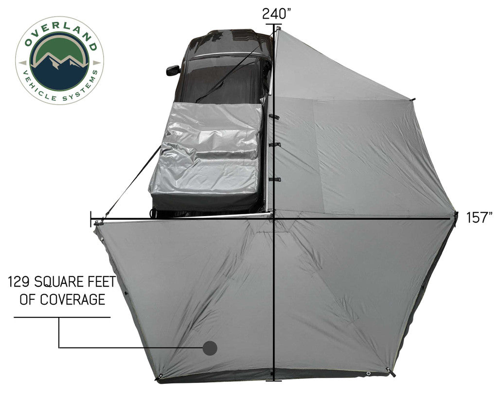 OVS Nomadic Awning 270 Dark Gray Cover With Black Cover Universal