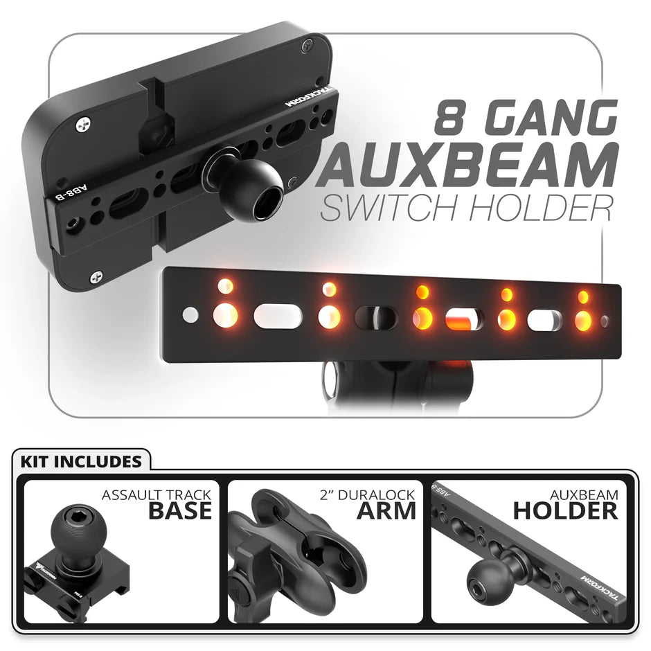 8 Gang Auxbeam Holder | TRAXX™ - Assault Track Base | 2