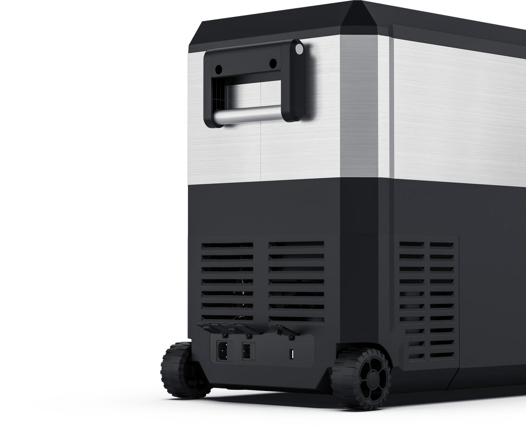JP50 Pro Dual Zone Wheeled Portable Freezer With Cover - Silver | ICECO | 50 LT