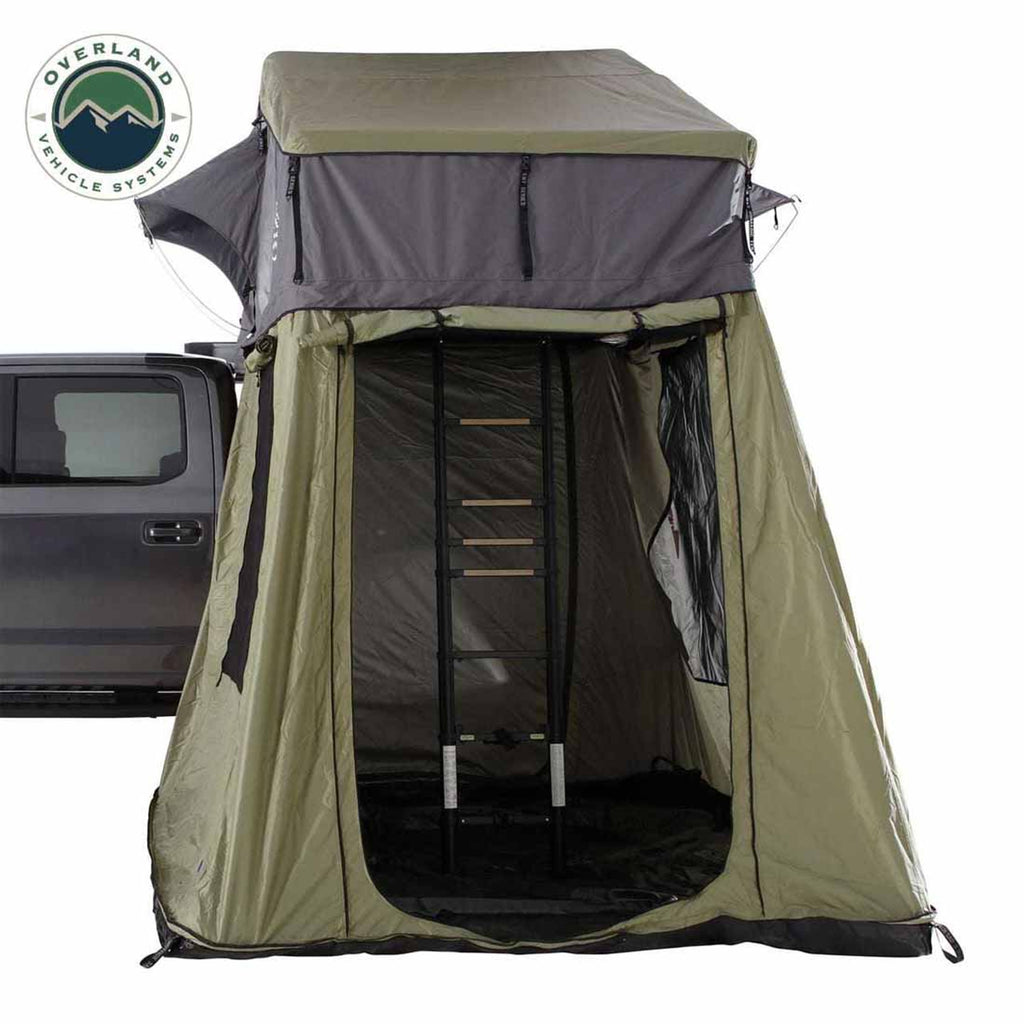 Roof Top Tent Annex Green Base With Black Floor & Travel Cover