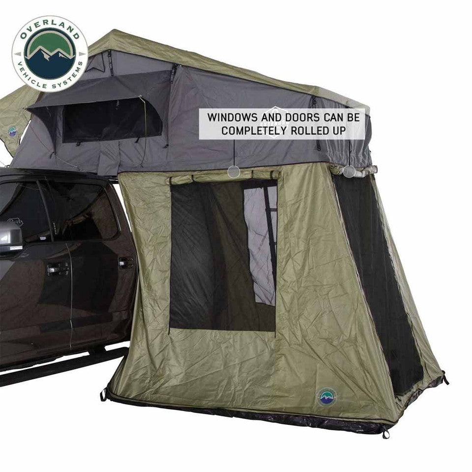 Roof Top Tent Annex Green Base With Black Floor & Travel Cover