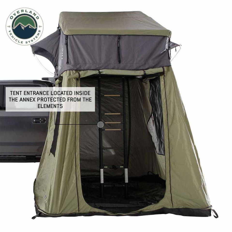 Roof Top Tent Annex Green Base With Black Floor & Travel Cover